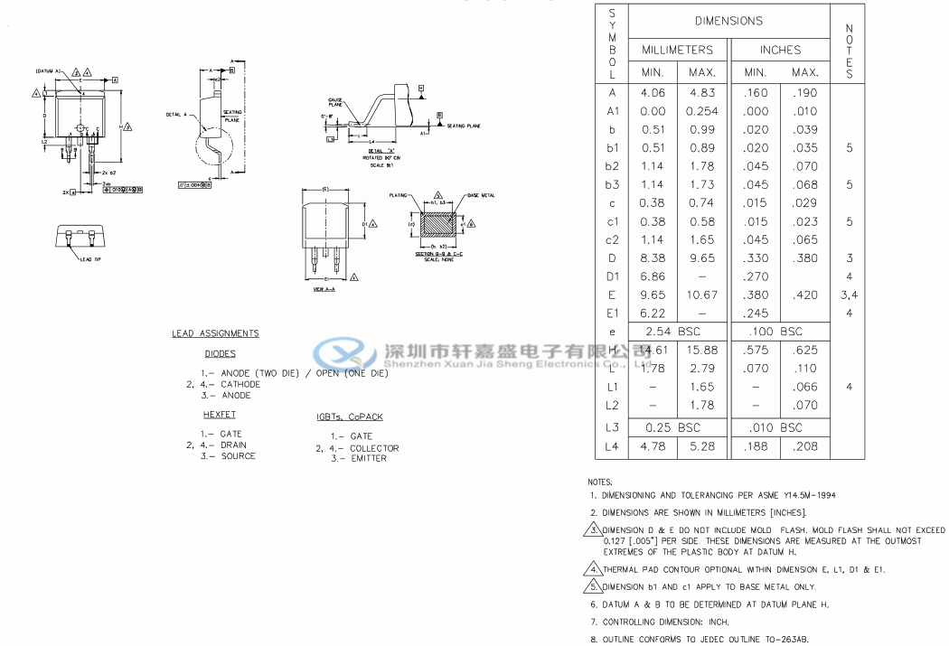 irf640参数,irf840参数引脚图 irf2805s 135a55v n沟道 功率mosfet to263 ir