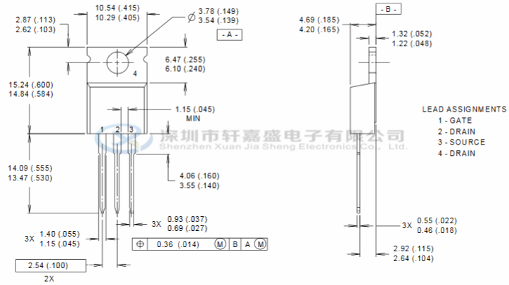 irfz46n参数引脚图,irfz44n参数引脚图 irfz46npbf to-220 ir整流器 55v/53a 规格书 功率mos管 原装正品