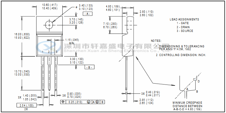 irfz44n参数引脚图,irfz46n参数引脚图 irfiz44n 规格书 ir/整流器 to-220f 55v/31a 功率mos管 场效应管